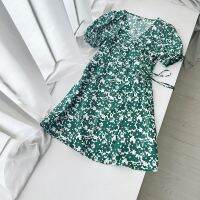 Canton S2-67 23 Xia Xinte! Uniqlo is selling tea break waist floral chiffon dress female non-refundable 6.24