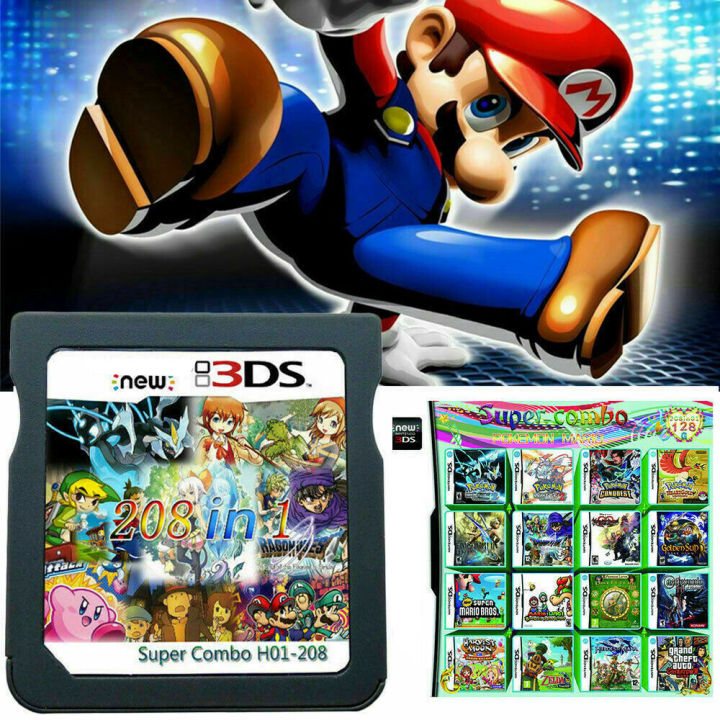 Thẻ Game 208 Trong 1 Cho Nintendo DS NDS NDSL NDSI 2DS 3DS 