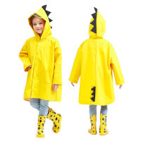 3D Cute Dinosaur Kids Raincoat Outdoor Waterproof Rain Coat Children Impermeable Poncho Boys Girls Rain Jacket Yellow Pink