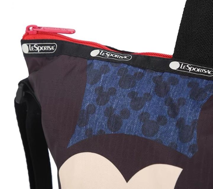 lesportsac-2023-กระเป๋าถือแบรนด์มิกกี้แฟชั่นน่ารักพิมพ์กระเป๋าสะพายไหล่4360