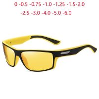 Men Sport Colorful Polarized Sunglasses With Prescription Eyewear Fashion Short-sight Sun Glasses For Man 0 -0.5 -0.75 To -6.0