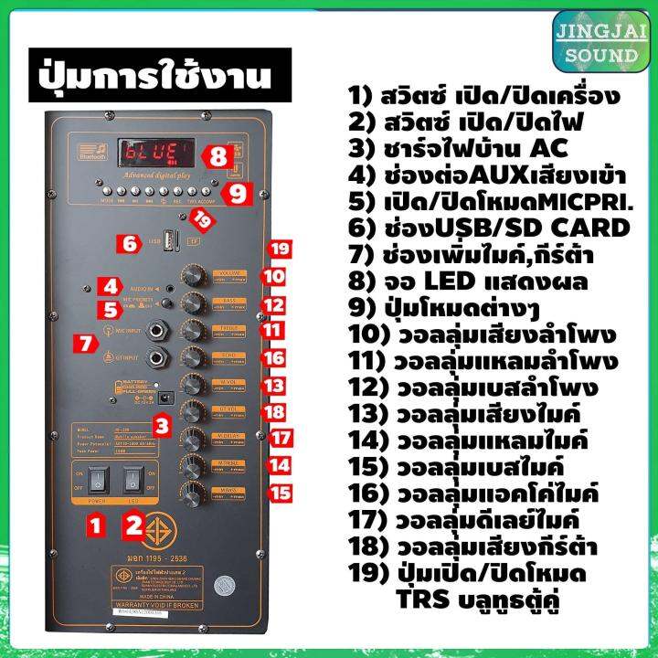 ตู้ลาก-12นิ้ว2ดอก-sn-12-300วัตต์-ได้ประกัน-1ปี-แถมฟรี-ไมค์ลอย-4-ตัว-ลำโพงล้อลาก-ลำโพงพกพา-ตู้ลำโพง-ลำโพงเคลื่่อนที่-ตู้ช่วยสอน-jingjai-sound