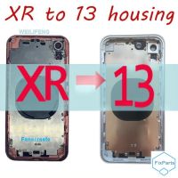 ฝาครอบแบตเตอรี่หลัง DIY สำหรับ IP Hone Xr ไป13 Pro, XR ไปยัง14 Pro, DIY ที่อยู่อาศัยสำหรับ XR Like 13 Pro, XR Like 14 Pro กรอบตัวถังกลาง