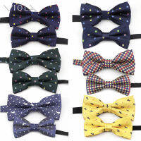 2ขนาดสีสัน Dot การ์ตูนน่ารัก Bowtie ชุดเด็กสัตว์เลี้ยง Navy สีเขียวสีแดงผู้ชายโพลีเอสเตอร์ผีเสื้อปาร์ตี้อาหารค่ำงานแต่งงานอุปกรณ์เสริม