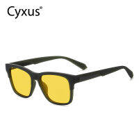 [NEW] Cyxus แว่นกันแดดโพลาไรซ์ Square UV Protection TAC Lense Shades Night Vision Lens(Yellow lense) Anti-glare Shades Original Brand 1064