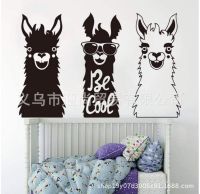 [COD] Factory direct sales generation carved cute alpaca stickers home decoration study pvc