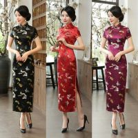 ใหม่สไตล์ Cheongsam เด็กสาวสไตล์จีนย้อนยุคแคทวอล์ Cheongsam รุ่นที่ดีขึ้นชุดยาวอารมณ์ที่สง่างาม Qipao