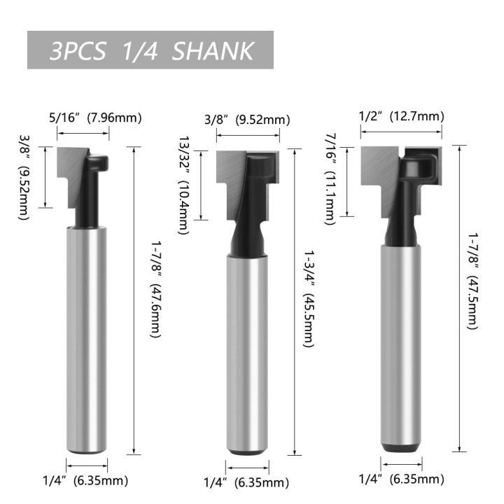 ใหม่2023-1-4-shank-6mm-t-เครื่องเจาะร่อง-router-ชุดบิต-hex-bolt-key-hole-bits-t-slotting-มิลลิ่งคัทเตอร์ใช้กับไม้ดอกสว่านเจาะงานไม้