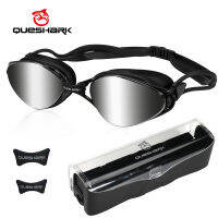 QUESHARK Men Women HD Plating Anti-Fog UV Protection Swimming Goggles Adjustable Silicone Swim Glasses Eyewear With Case