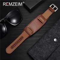 New Leather Nylon Watchband 18mm 20mm 22mm 24mm Black Brown Green Cowhide Casual Army Sport Watch Band Strap Watch Accessories