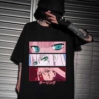 Zero Two T Shirts Japanese Cartoon Sleeve Summer Sex T Shirt Gildan