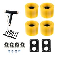 80A Skateboard Wheels Replacement with Bearings Longboard PU Wheels Cruiser Wheels Street Upgrade Replacement