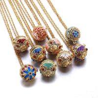 Luxury Aromatherapy Necklaces wonderful oil painting open locket Diffuser Necklace Oils perfume necklace