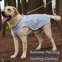 Water Storage Cooling Clothes for Small Medium Dogs Summer Pet Clothing Mesh Reflective Dog Harness Vest Outdoor Puppy Supplies