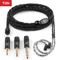 TRN สายเคเบิลอัพเกรด HIFI ชุบเงิน T2 Pro 16แกน,ขั้วต่อสีดำ MCX/2Pin สำหรับ TRN เครื่องมือวัดจำนวน TA2 V90 TA1 ZSX TA2