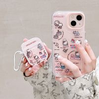 ?ส่งจากไทยใน24ชม.?เคสไอโฟน 14 13 12 11 Pro Max เคส iPhone 11 Kitty AirPods 1 2 Pro gen3 2021 ลูกปัดป๊อป พกง่ายๆ การป้องกันการตก Case