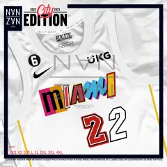 75th Anniversary Miami Heat BUTLER#22 White NBA Jersey - Kitsociety