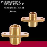 1 Pcs Brass Nipple with Flange Fixed Type Pipe Fittings Connector Adapter Female/Male Thread BSP 1/4 quot; 3/8 quot; 1/2 quot; 3/4 quot; 1 quot;