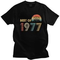 Personality Best Of 1977 Tshirt Men 45Rd Birthday Gifts Cotton Tshirt Cassette Tape Tee Shirts Gildan