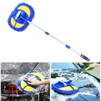 Microfiber Car Wash Brush Mop Mitt with 41" Aluminum Alloy Long Handle Adjustable Telescopic Cleaning Mop Car Wash Accessories