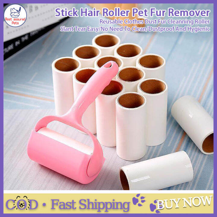 【Rest assured pets】Sticky Hair Roller Pet Fur Remover Reusable Clothes