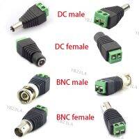 2pcs 12V DC 2.1*5.5mm BNC Male Female Connector Coax CAT5 Video Balun Adapter Plug for Led Strip Lights CCTV CameraYB23TH