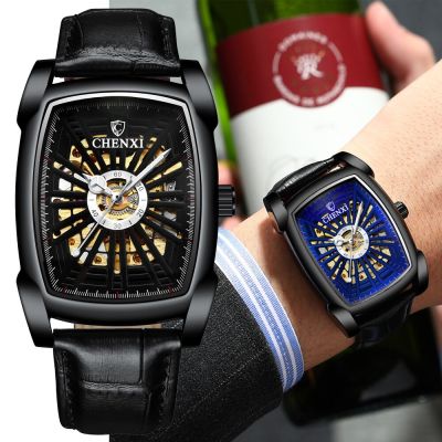 2021 Chenxi Mens Watches Men Skeleton Watches Automatic Self-Wind Mechanical Wristwatches Men Casual Wristwatches Reloj Hombre