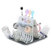 Baby Bottle Drying Rack Portable Cleaning Dryer Storage Box For Kid Multi-Layer Detachable With Drain Tray Water Cup Drying Rack