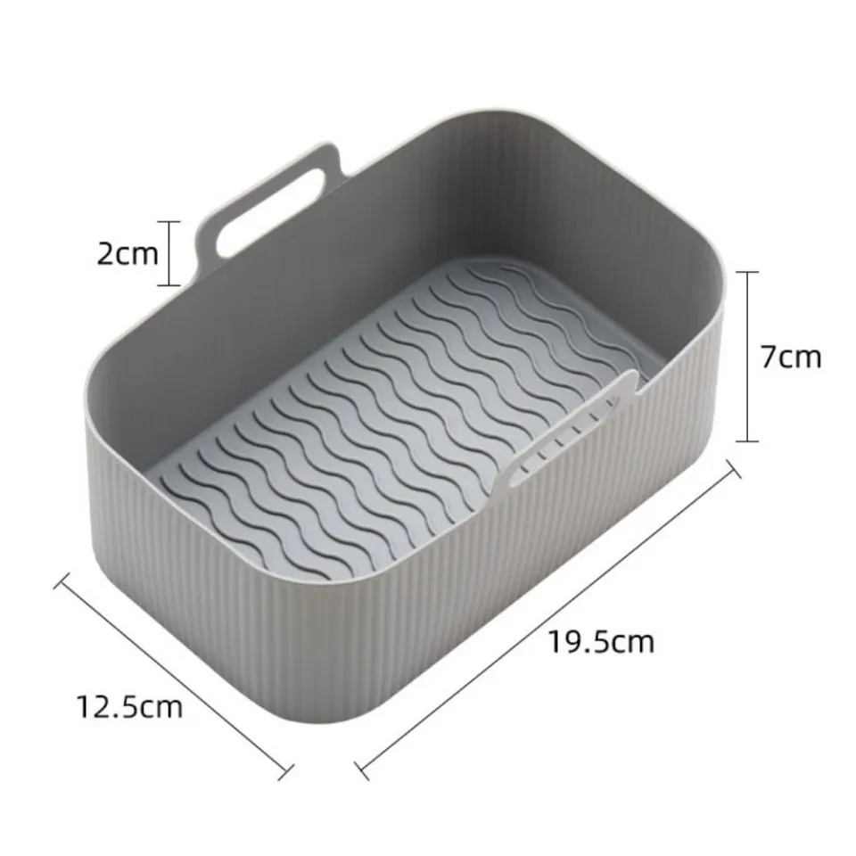 1pc Rectangle Silicone Air Fryer Liner And Baking Tray, Reusable