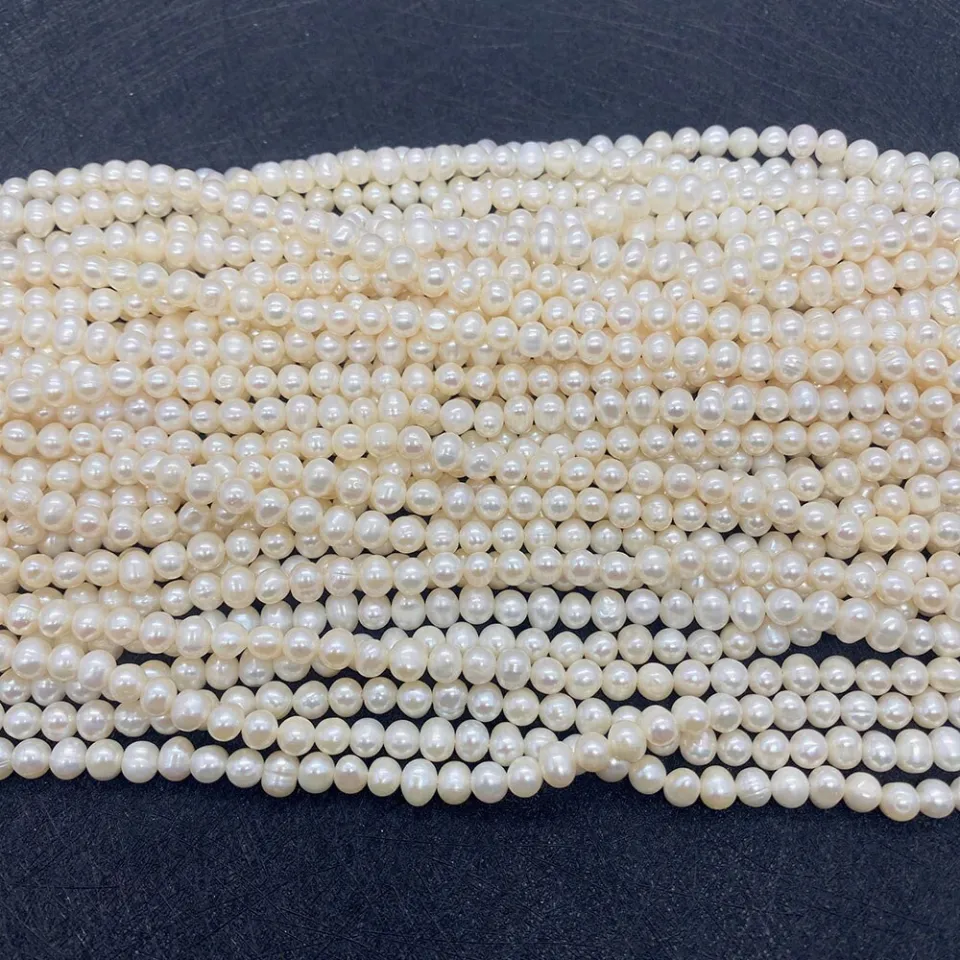 AAA Grade Natural Freshwater Pearl Beads 3-4mm Potato Small Pearl DIY, Used  To Make Jewelry