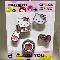 ▲ 2023-new Hello kitty (โลหะ crocs jibbitz Charms) / รองเท้าแตะ (คุณภาพสูง) / ชุดจิ๊บบิทซ์ / โครค jibbitz / วันเกิด