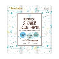 Hanataba Botanical ทิชชู่กระดาษชำระญี่ปุ่น ซับน้ำได้ดี กลิ่นจัสมิน ละลายน้ำได้ หนา2ชั้น 23เมตร 18ม้วน