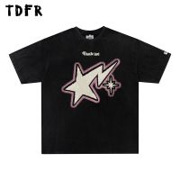 Star Double-sided Printed Short Sleeve T-shirt Mens Summer Casual Streetwear Loose Cotton Tee Men Top XS-4XL-5XL-6XL