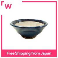 Motoju Ceramics Co.,Ltd.iwami Ware Mortar No. 7 (เส้นผ่านศูนย์กลาง22ซม. มีกันลื่น) แตงกวาทะเลสีน้ำเงิน