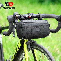 WEST BIKING Multifunction จักรยาน Handlebar กระเป๋าเดินทางกันน้ำกระเป๋าสะพายไหล่ MTB จักรยานเสือหมอบขนาดใหญ่ความจุกระเป๋าเก็บของอุปกรณ์รถจักรยาน