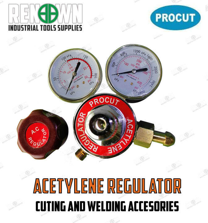 PROCUT Acetylene Regulator Accessory for Cutting and Welding Outfit ...