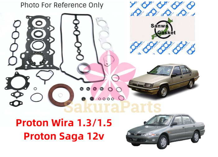 Proton Saga 12v / Wira 1.3/1.5 Top Set Head Gasket Set (Sanwa Gasket