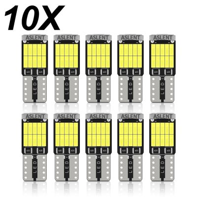 【CW】ASLENT 10x W5W T10 Led Bulbs Canbus 4014 26SMD 6000K 168 194 Led 5w5 Car Interior Dome Reading License Plate Light Signal Lamp
