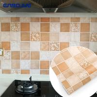 Self-adhesive Kitchen Oilproof Film High Temperature Resistance Wall Sticker Waterproof Wallpaper Mosaic Vinyl Tile Wallstickers