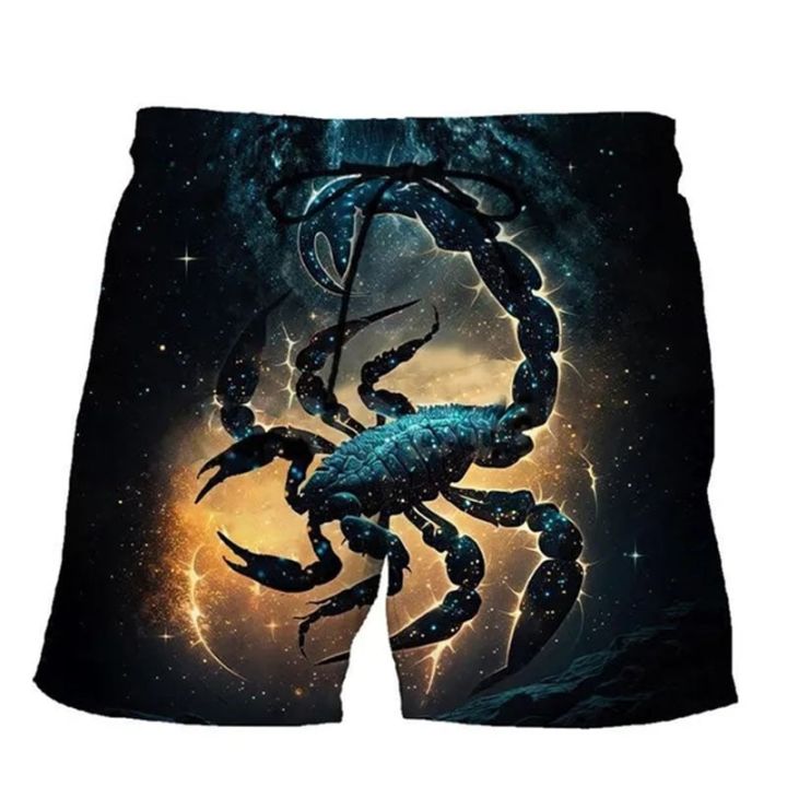 summer-new-fashion-scorpion-print-3d-gothic-street-cool-shorts-for-men-women-casual-personality-beach-short-pants-sports-shorts