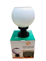 Solar Lamp JDJINDIAN(มี2สี)โคมไฟหัวเสาโซล่าเซลล์ ทรงกลม 20 CM เเสงขาว โคมไฟพลังงานเเเสงอาทิตย์