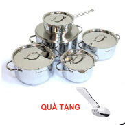Bộ nồi quánh 3 đáy inox 304 FiveStar Plus 5 món dùng được mọi bếp
