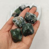 มอสอาเกต หินดิบ ธรรมชาติ Moss Agate Rock Healing Reiki Mineral Aquarium Home Room ตกแต่ง Energy