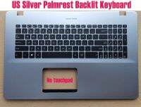 US Silver Palmrest Backlit Keyboard for Asus A705U A705UA A705UF A705UV A705QR A705NA F705U F705UV F705UA F705UQ F705QA F705NA