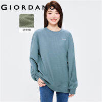 Giordanoผู้หญิง วาฟเฟิลเย็บปักถักร้อยหลวมรอบคอเสื้อสเวตเตอร์ Free Shipping 05322785