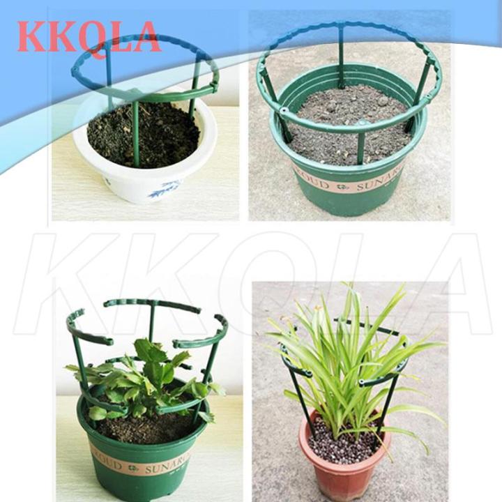 qkkqla-greenhouse-plant-support-cage-plie-flower-stand-holder-plastic-semicircle-for-orchard-fixing-rod-gardening-bonsai-tools