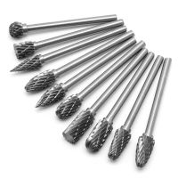 10Pcs 3X6Mm Shank Drawing ทังสเตนคาร์ไบด์เครื่องตัดโรตารี่เครื่องมือ Burr Double Rotary Dremel โลหะไม้ไฟฟ้าบด