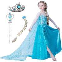 Frozen 2 Elsa Dress Kids Girl Baby Dress Princess Birhtday Party Cosplay Costumes