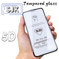 Sjk- ฟิล์มกระจกนิรภัยกันรอยหน้าจอ 5D กันระเบิด สําหรับ Apple iPhone