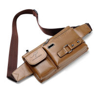 Fashion Travel Shoulder Chest Pack for Male Brand PU Leather Mens Waist Bag 2021 Fanny Pack Men Belt Bags Phone Pouch
